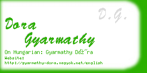 dora gyarmathy business card